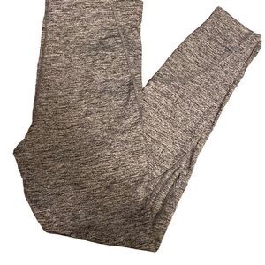 Forever21 Full Length High Waisted Compression Athletic Leggings Heathered Grey